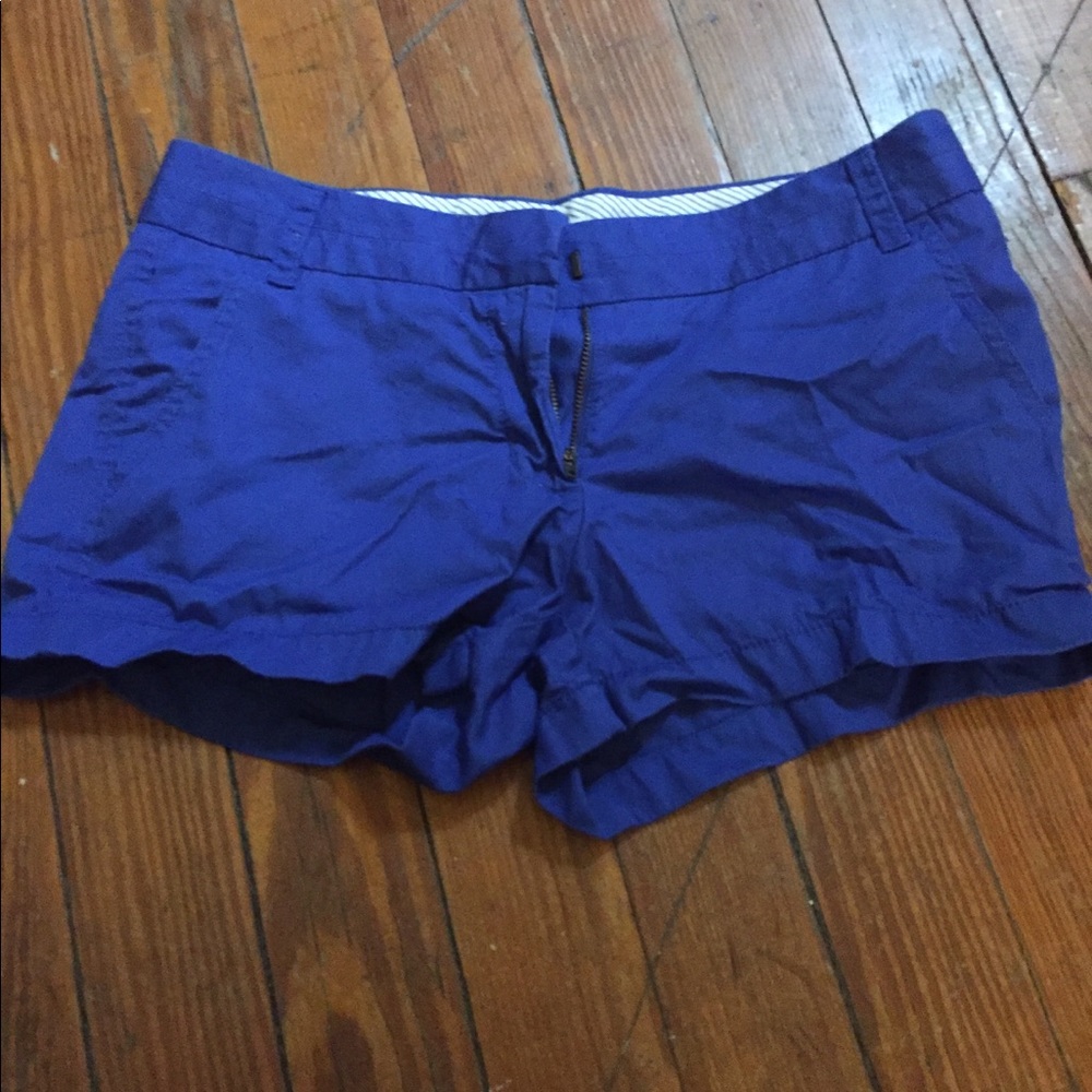 Blue J. Crew Chino Shorts 4”